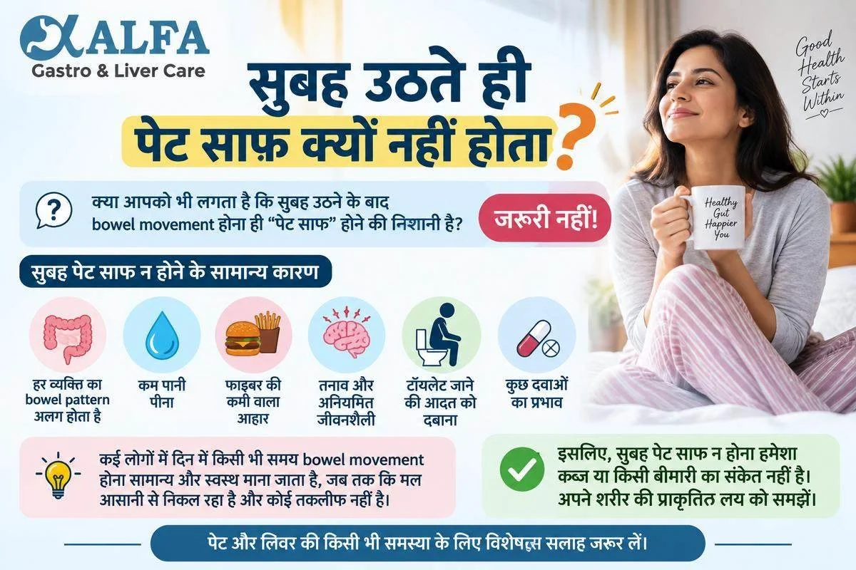 सुबह उठते ही पेट साफ क्यों नहीं होता? क्या आपको भी लगता है कि सुबह उठने के बाद bowel movement होना ही “पेट साफ” होने की निशानी है? जरूरी नहीं।